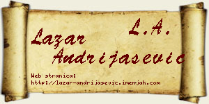 Lazar Andrijašević vizit kartica